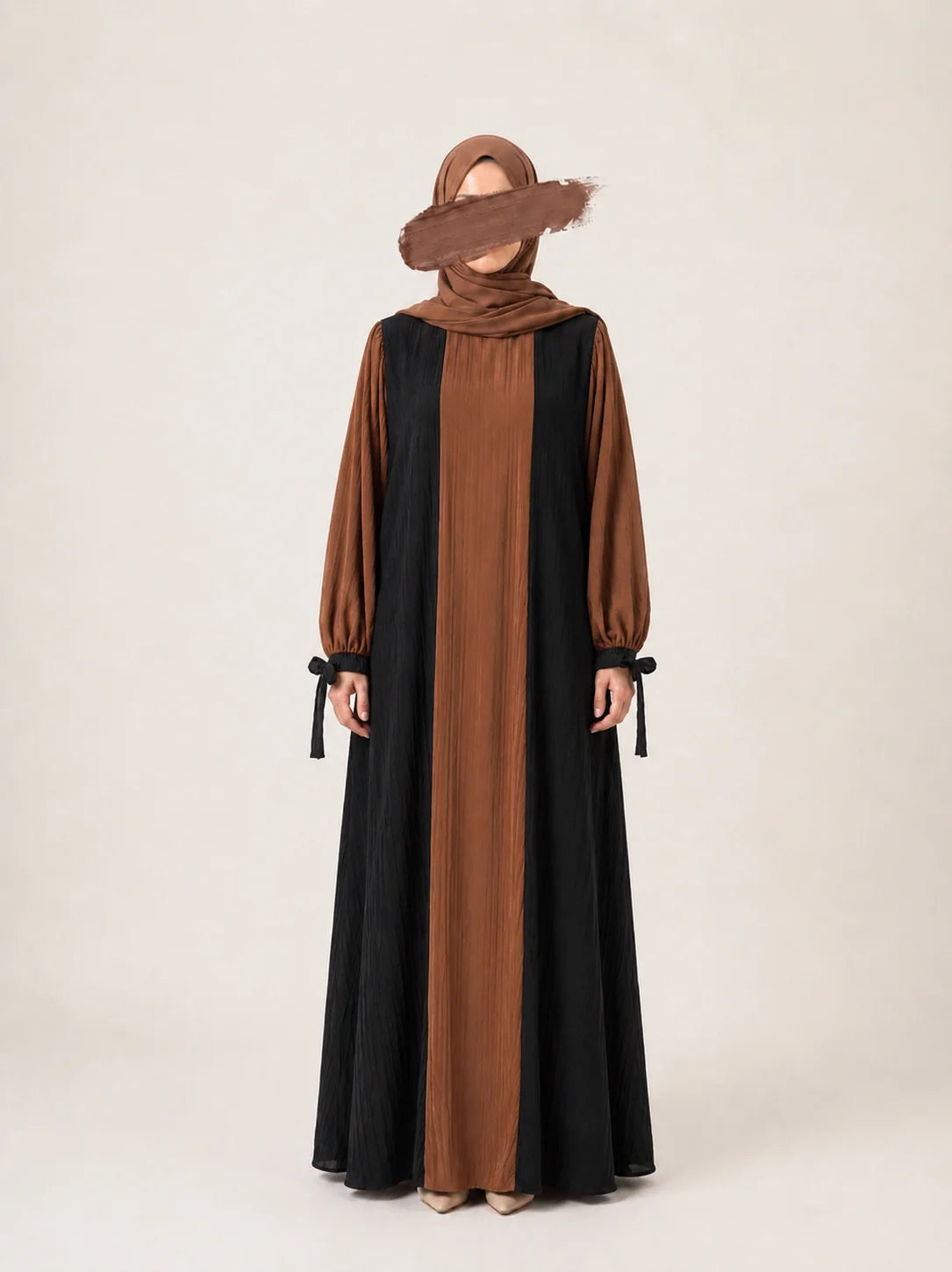 Dual Tone Abaya two-tone modest dress