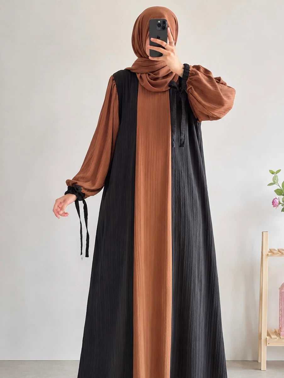 Dual Tone Abaya two-tone modest dress