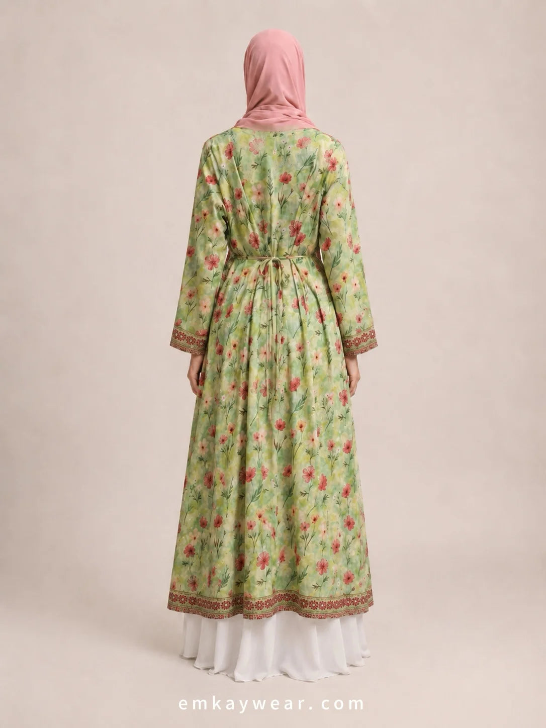 Bloom Breeze Green Floral Dress stitched frock
