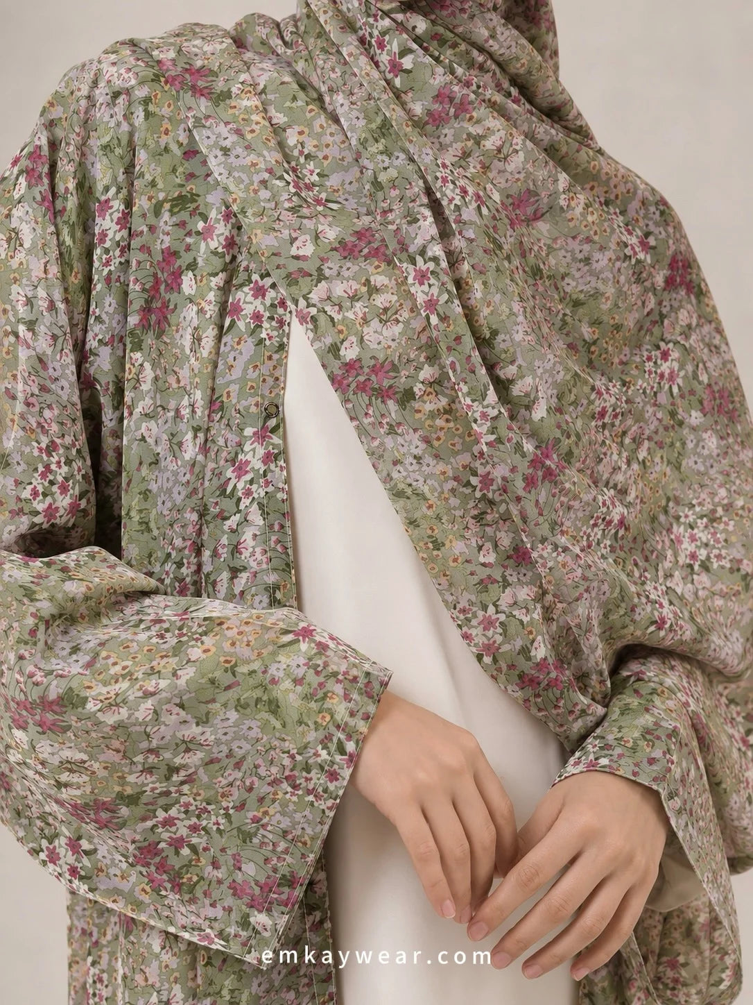 Monets Graden Kimono Abaya with Hijab