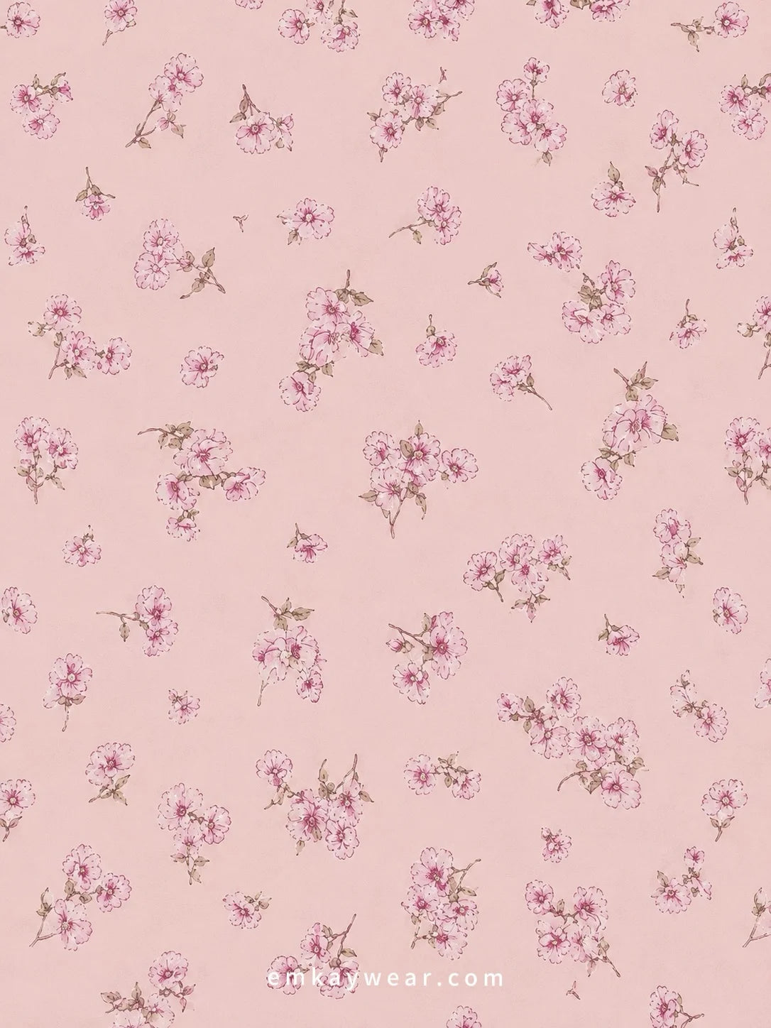 Powder Rose Print Kimono with Hijab