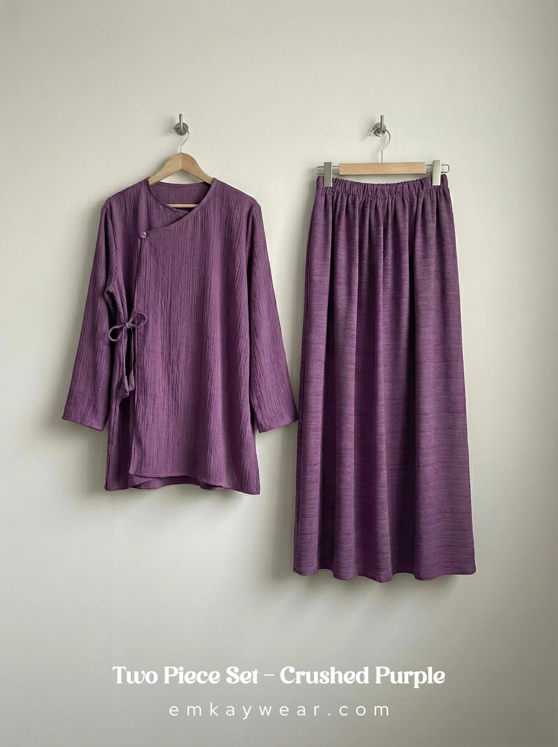 Two Piece Set Crushed Collection modest outfit