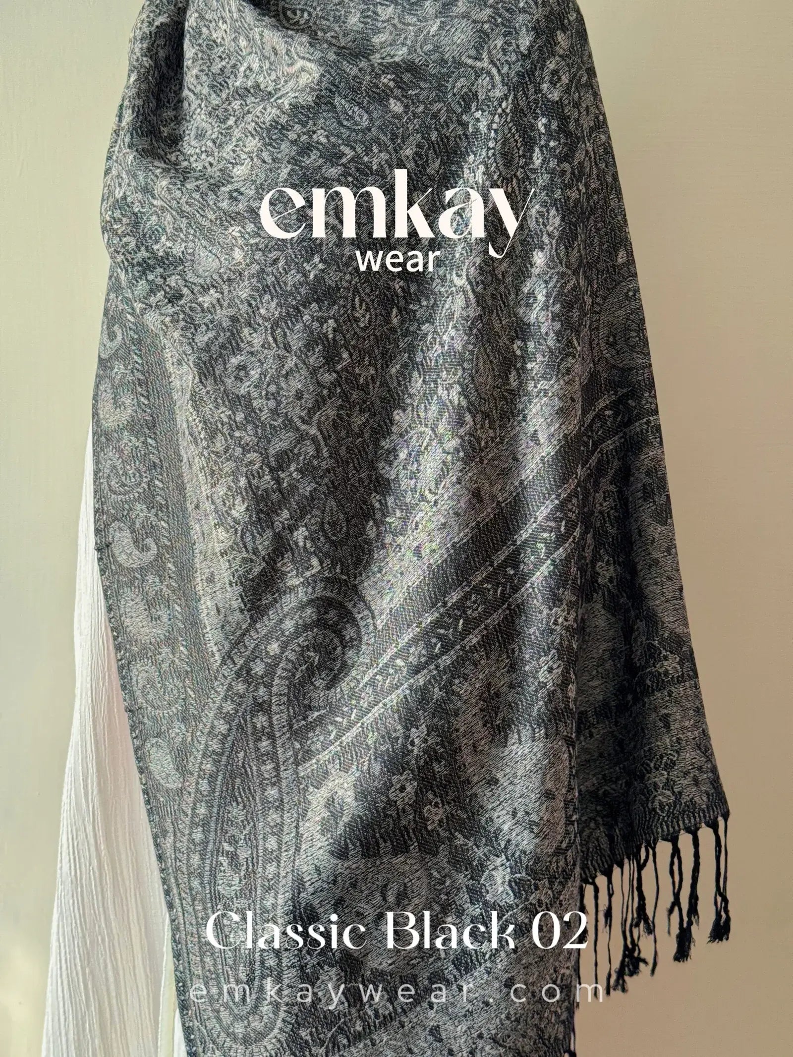 Pashmina 1.12 Classic Black black pashmina