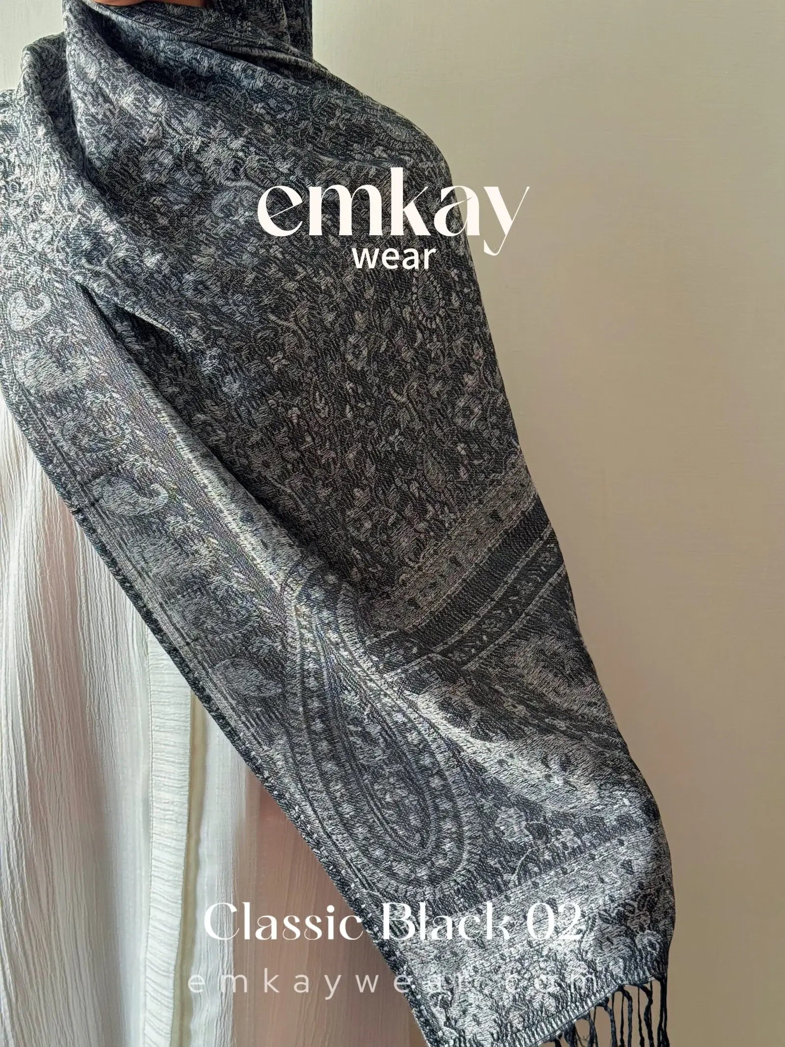 Pashmina 1.12 Classic Black black pashmina
