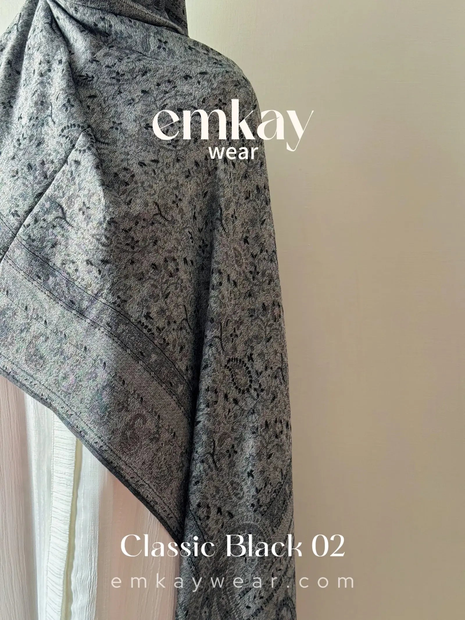 Pashmina 1.12 Classic Black black pashmina