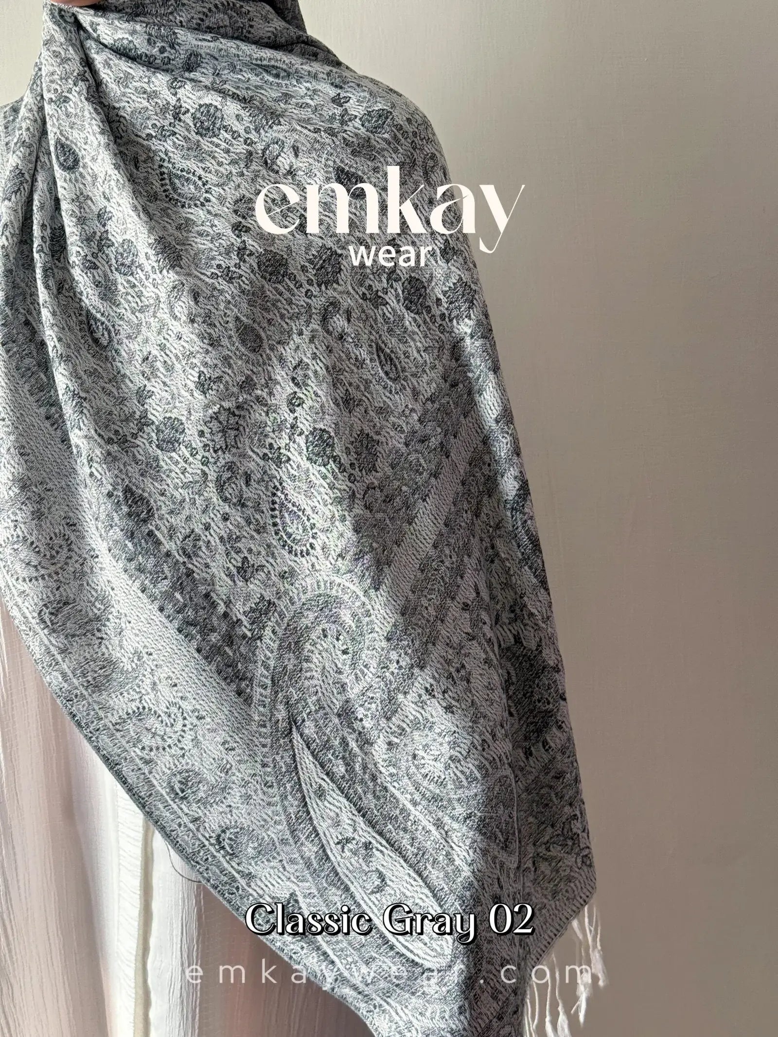 Pashmina 1.11 Classic Gray elegant pashmina