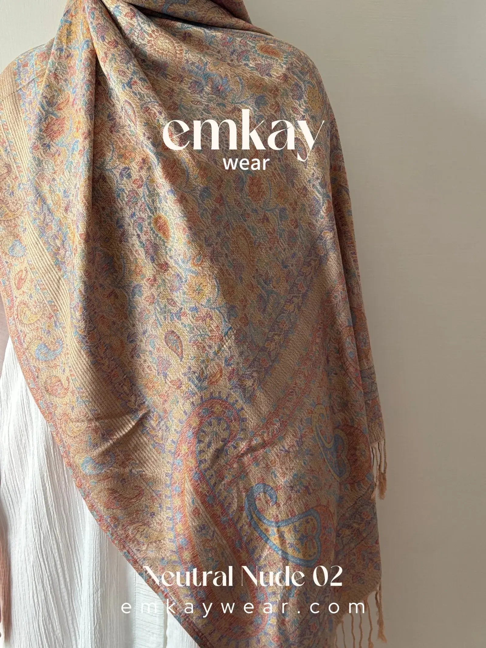 Pashmina 1.1 Neutral Nude elegant pashmina