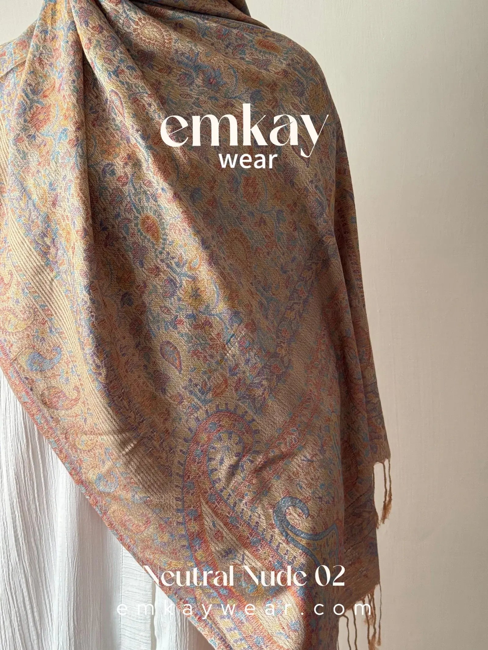 Pashmina 1.1 Neutral Nude elegant pashmina