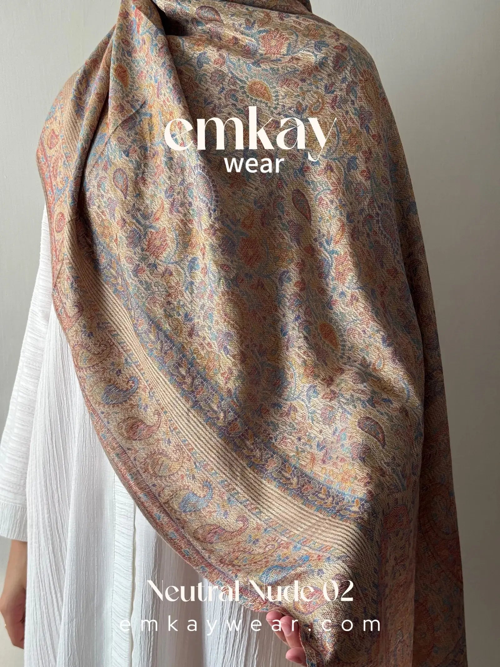 Pashmina 1.1 Neutral Nude elegant pashmina