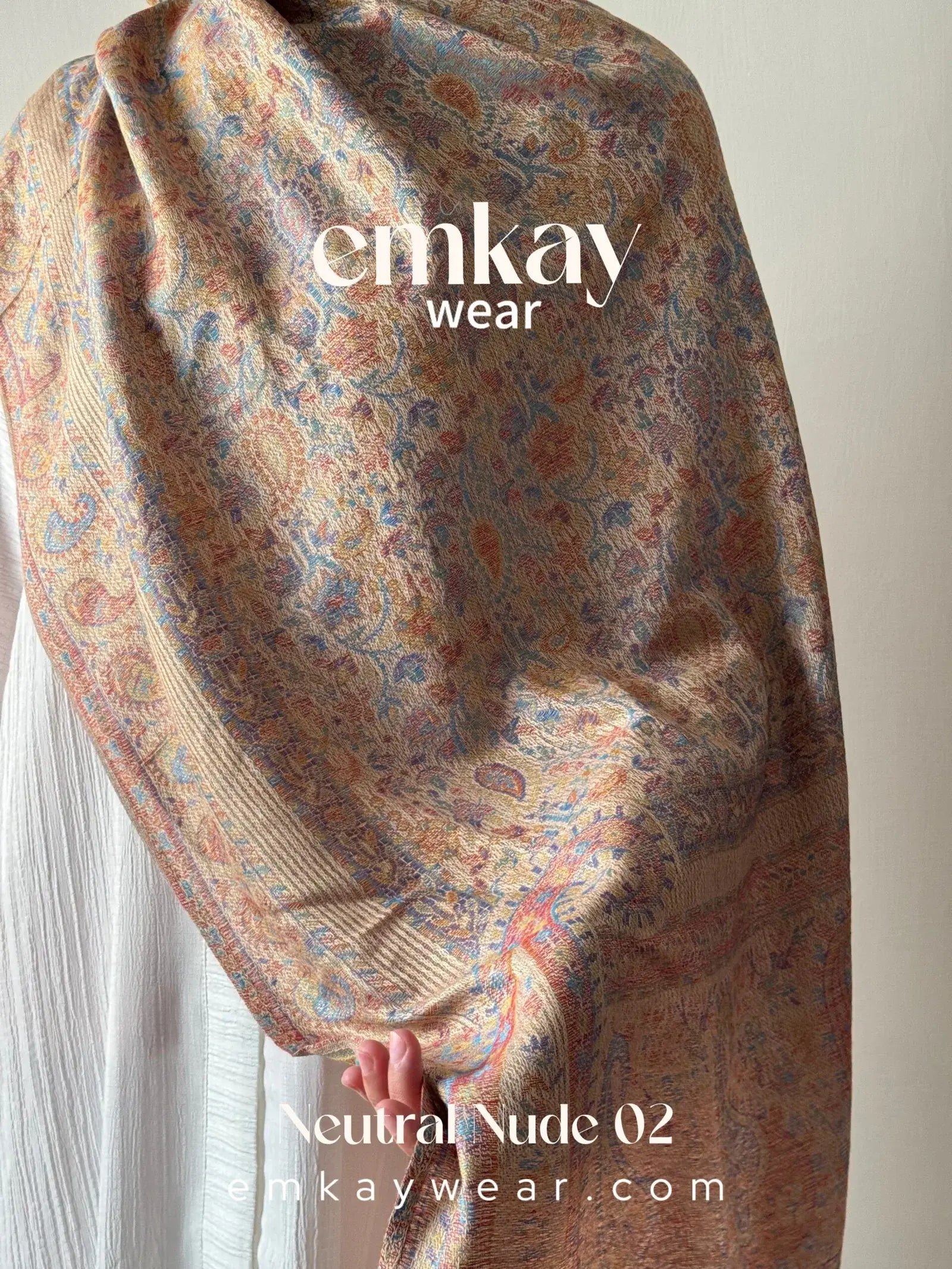 Pashmina 1.1 Neutral Nude elegant pashmina