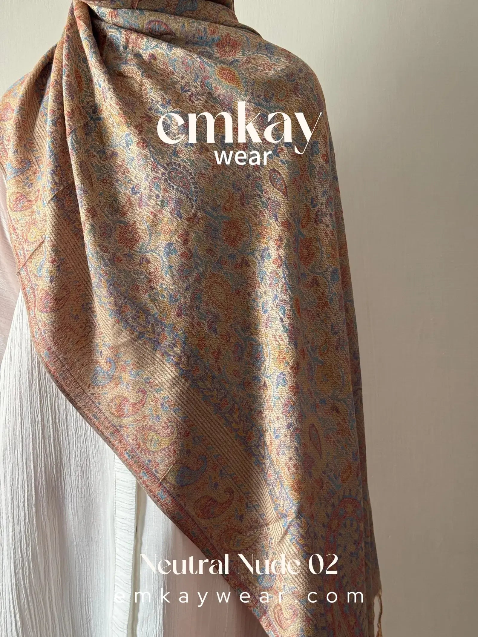 Pashmina 1.1 Neutral Nude elegant pashmina
