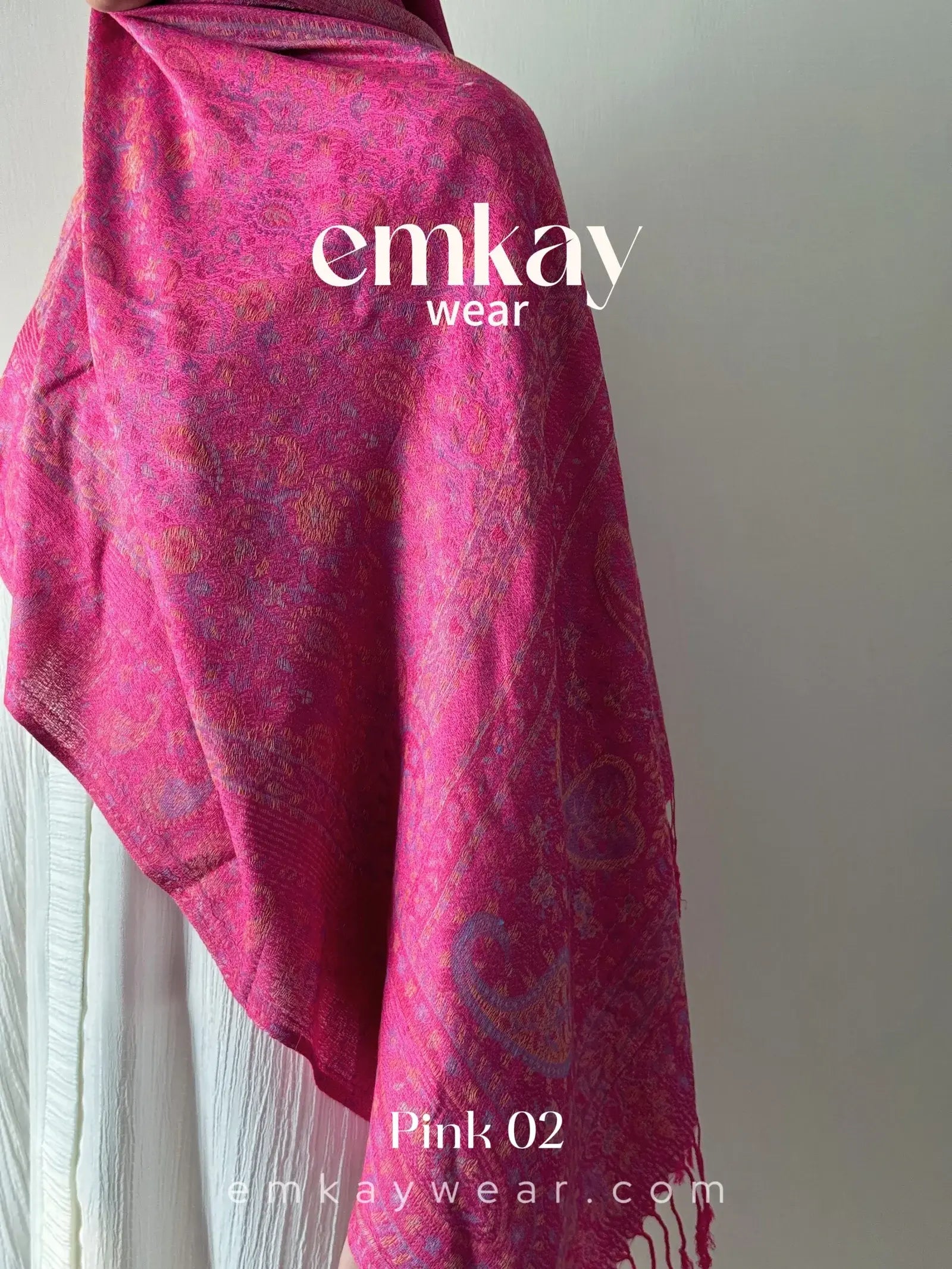 Pashmina 1.6 Pink elegant pink pashmina