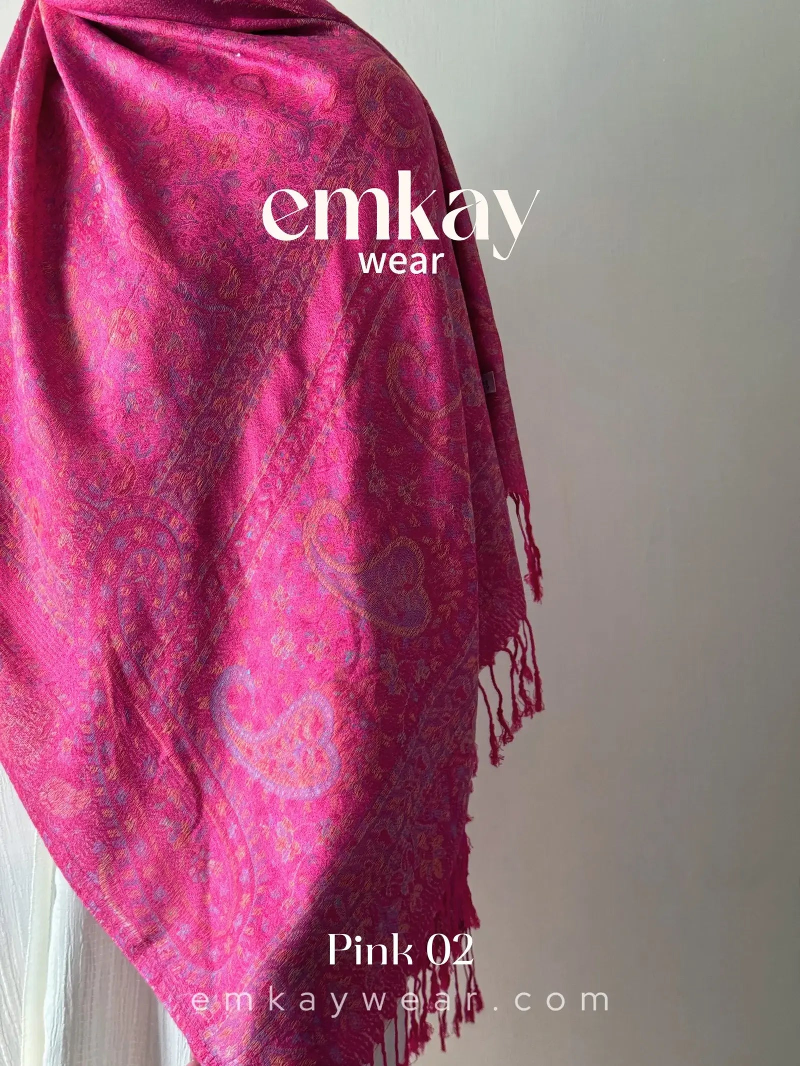 Pashmina 1.6 Pink elegant pink pashmina