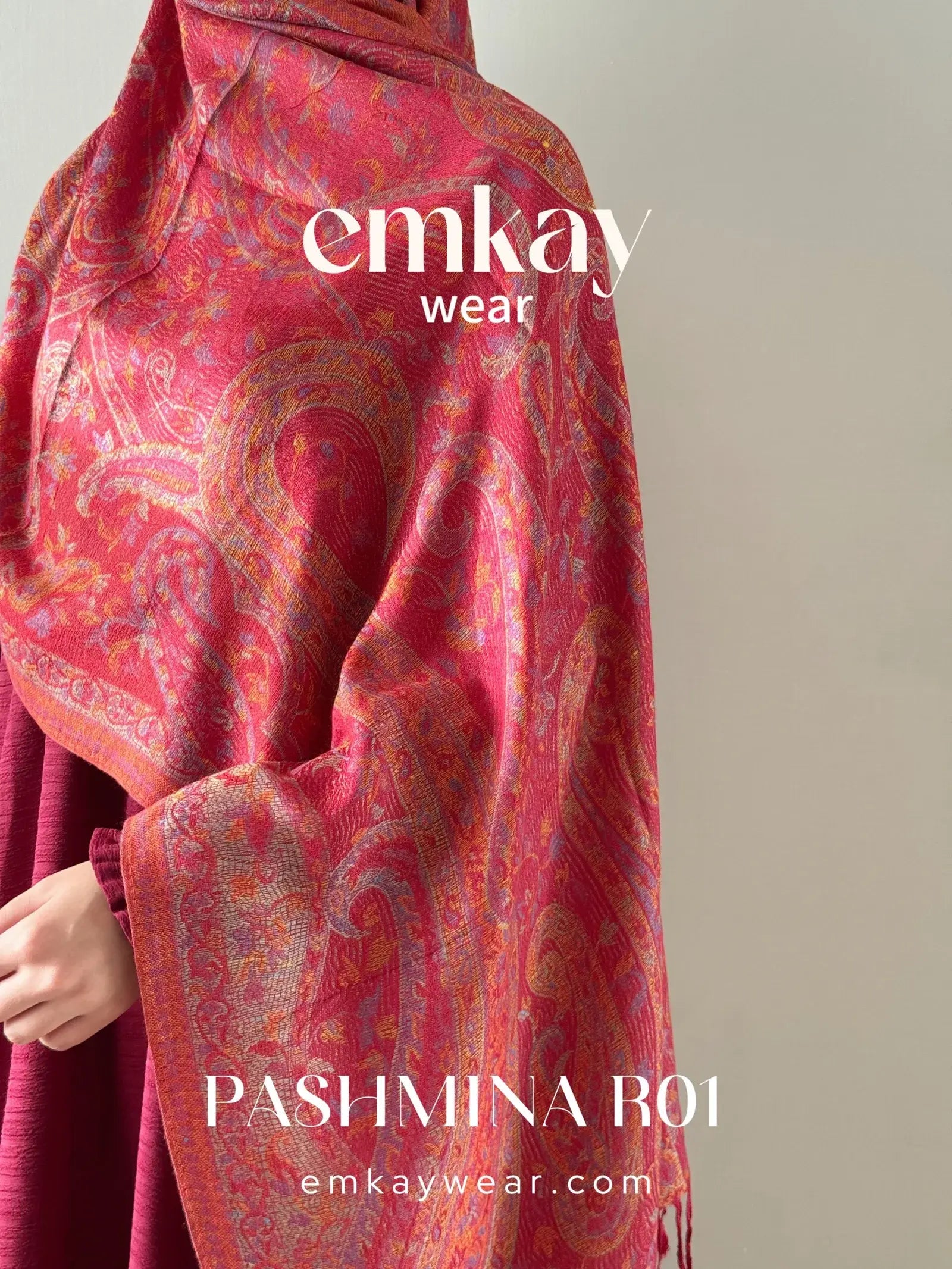 Pashmina 05 Red elegant red pashmina