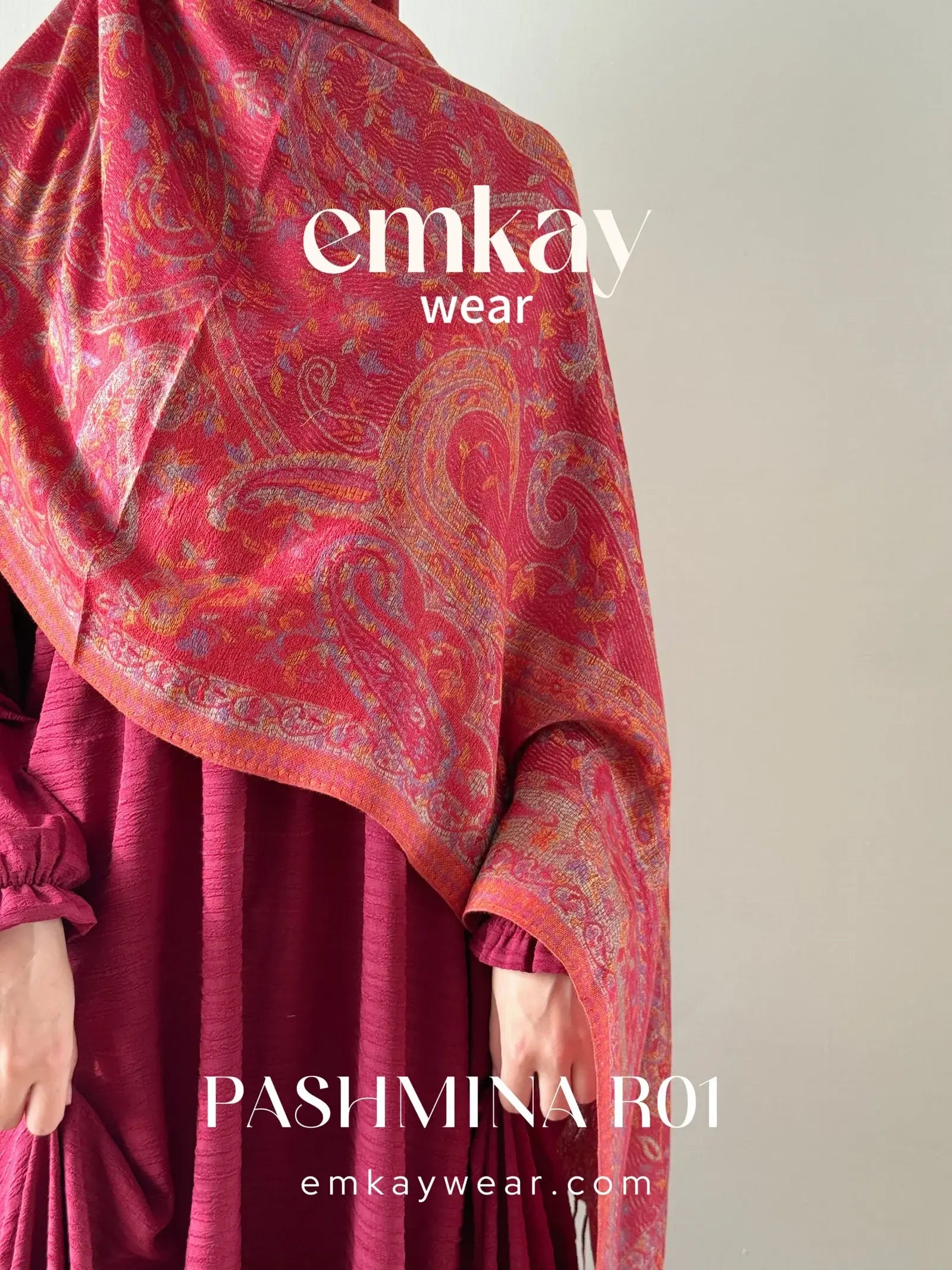 Pashmina 05 Red elegant red pashmina