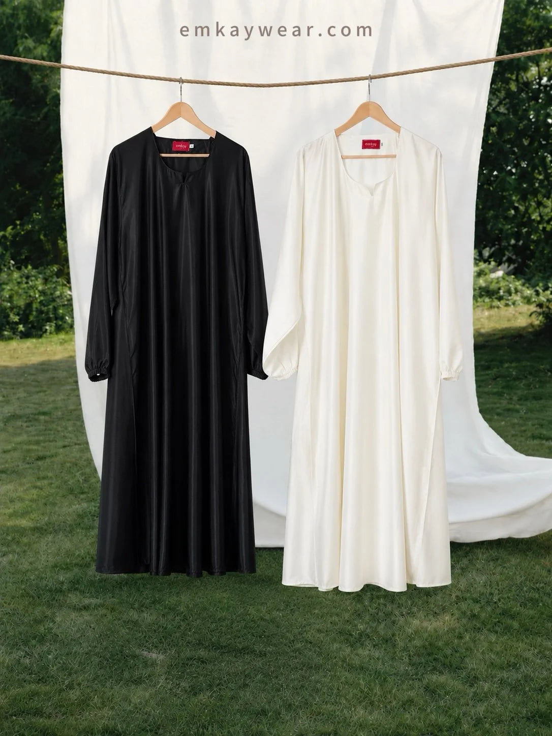 Summer Rose Linen Kimono with Pink Hijab