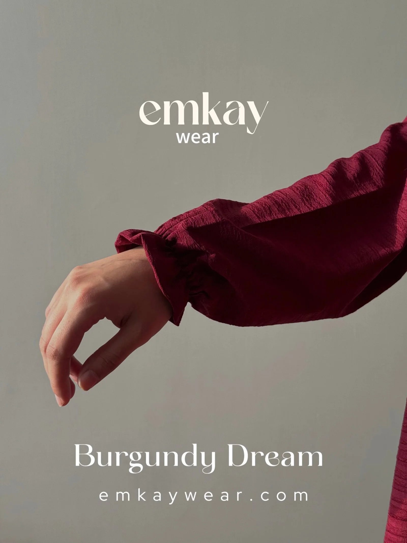 Burgundy Dream Abaya elegant modest wear