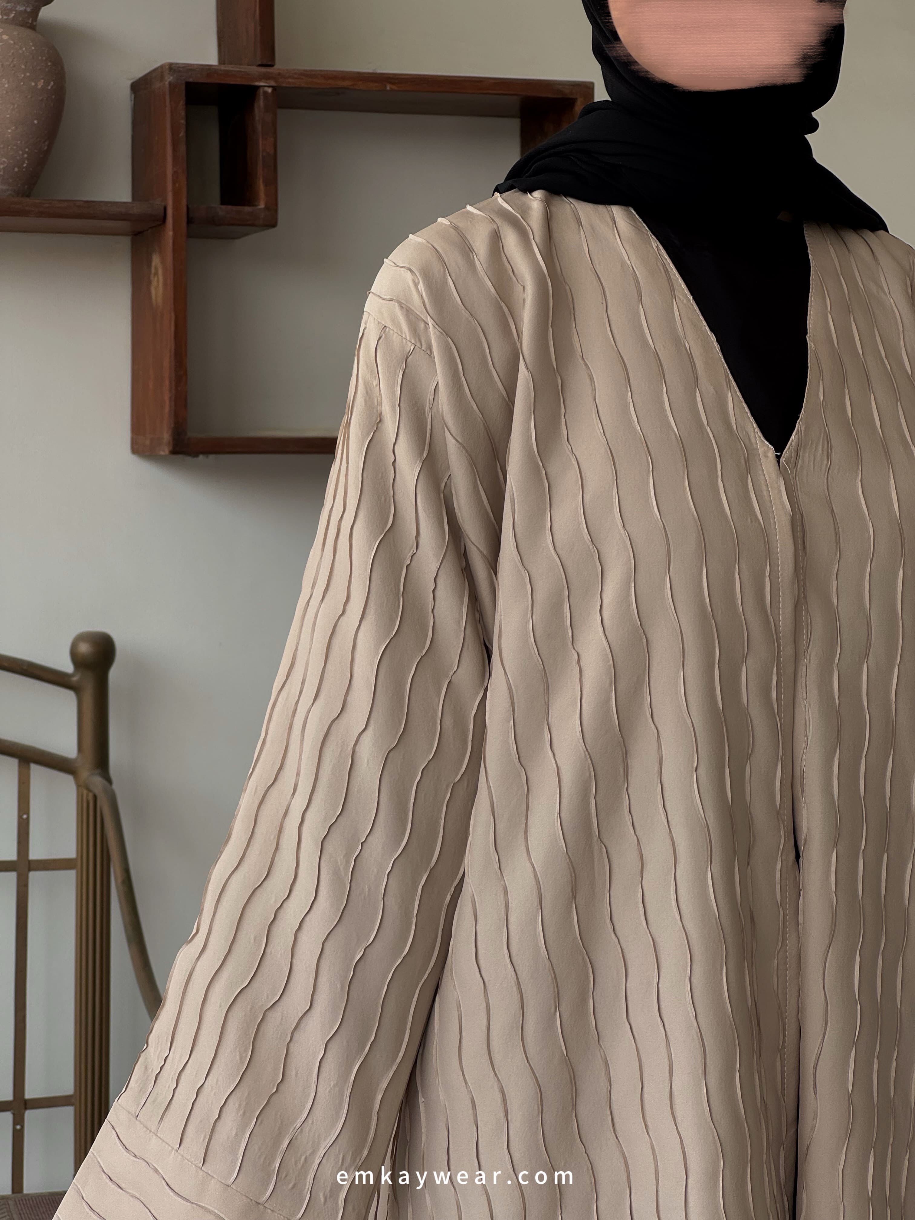 Latte-Overcoat Kimono Abaya-LOK