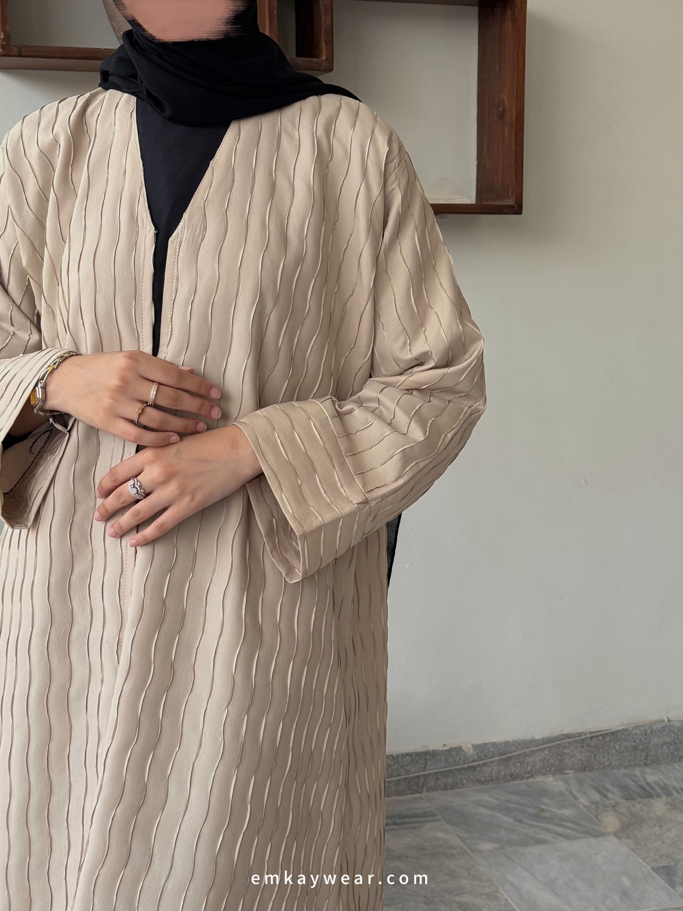 Latte-Overcoat Kimono Abaya-LOK