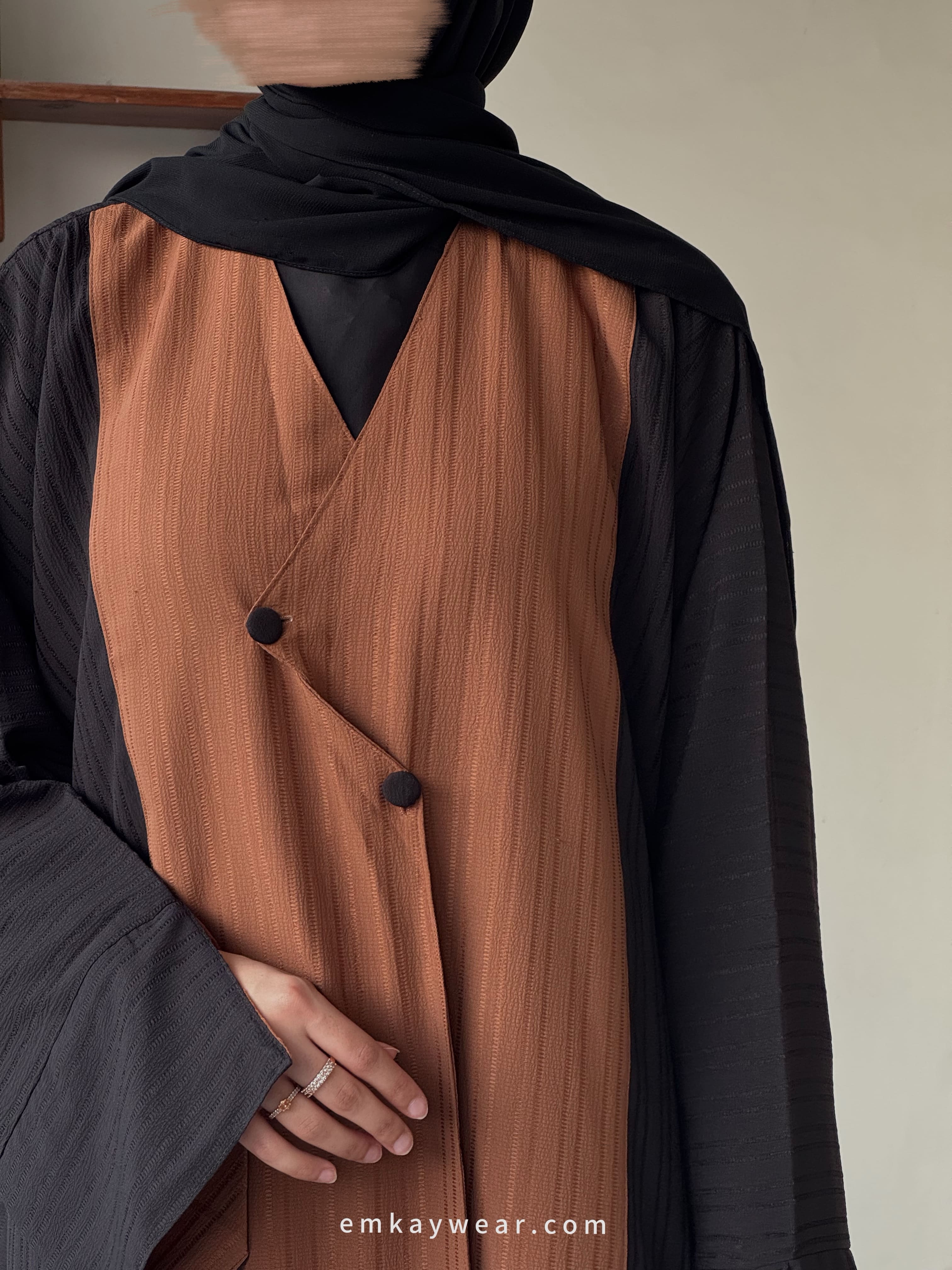 Coat Style Abaya- Two Toned-CSA-2T