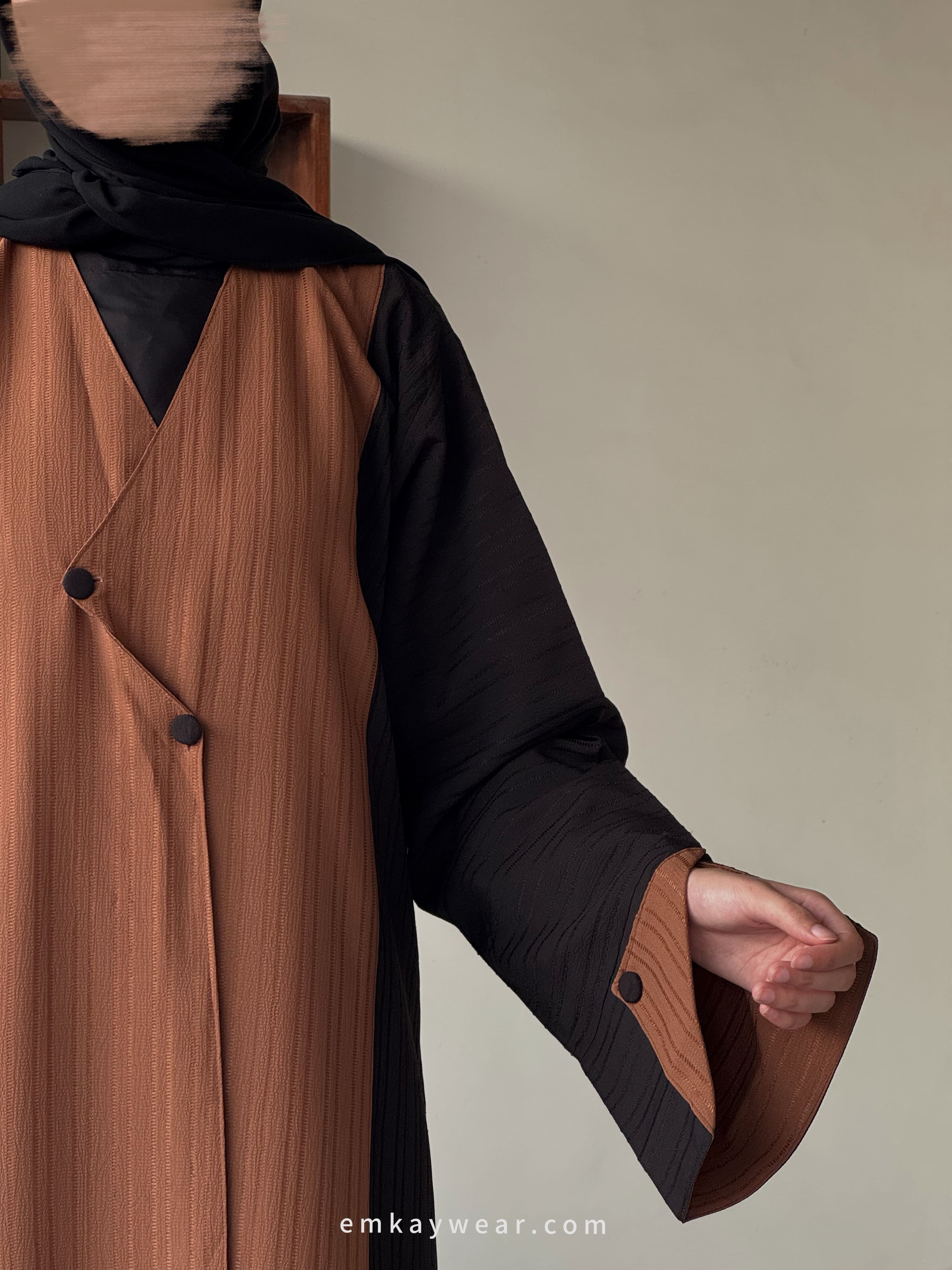 Coat Style Abaya- Two Toned-CSA-2T