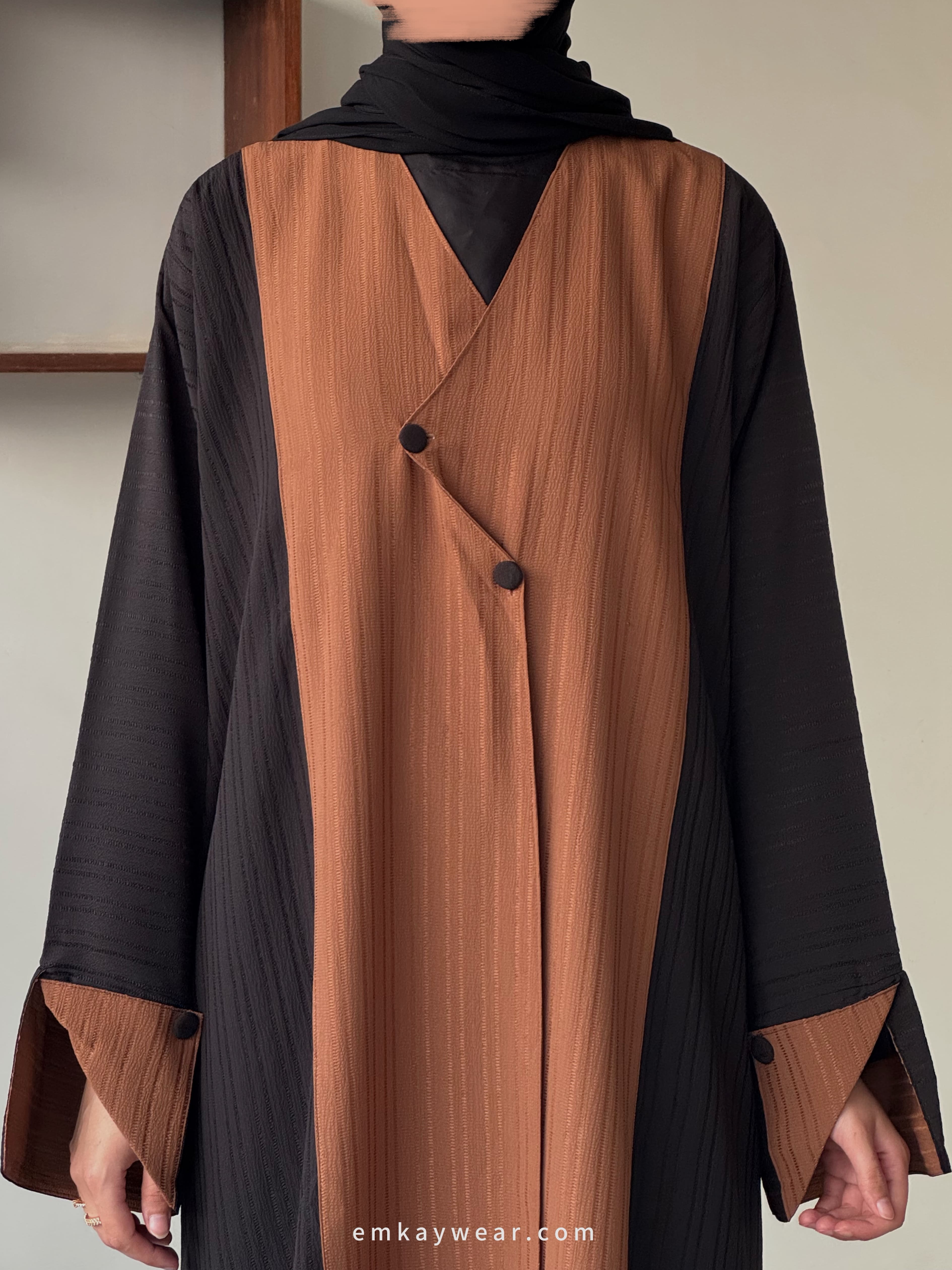 Coat Style Abaya- Two Toned-CSA-2T