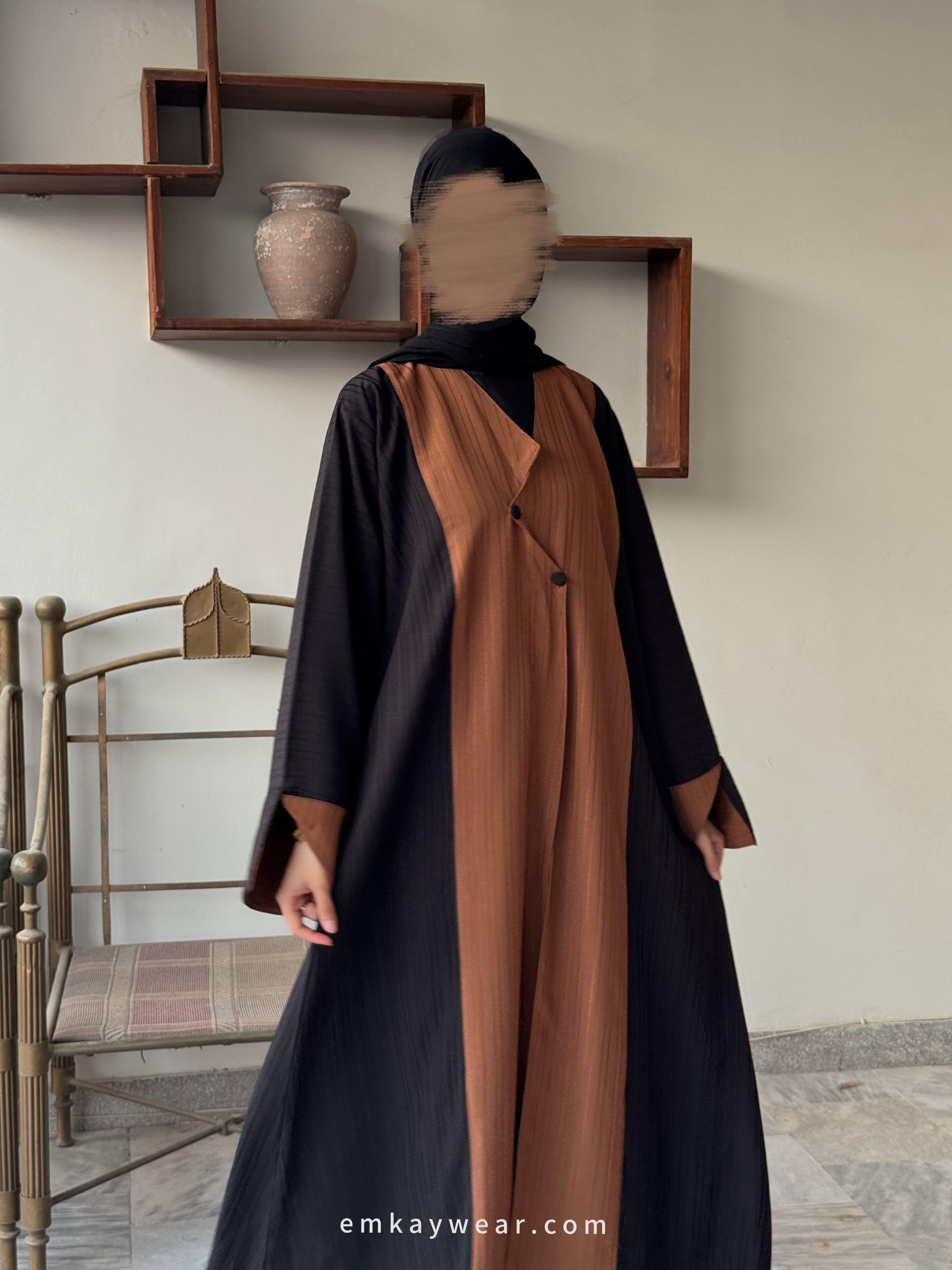 Coat Style Abaya- Two Toned-CSA-2T