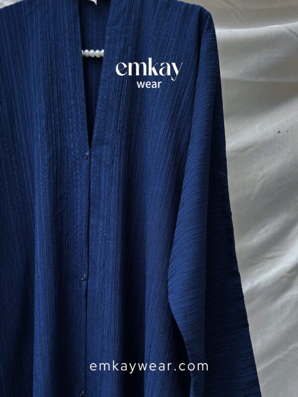 Blue Crushed Abaya - Image 5