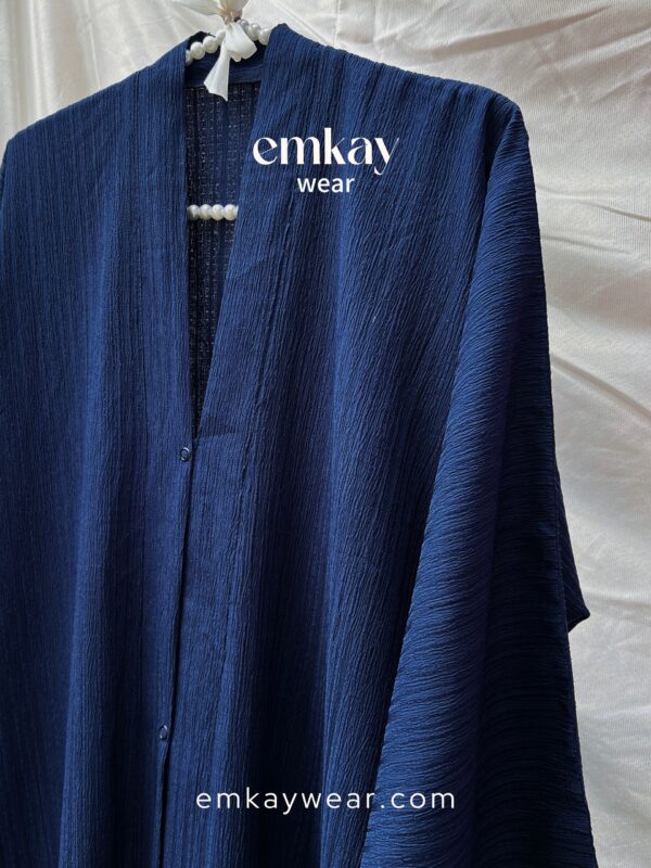 Blue Crushed Abaya - Image 4