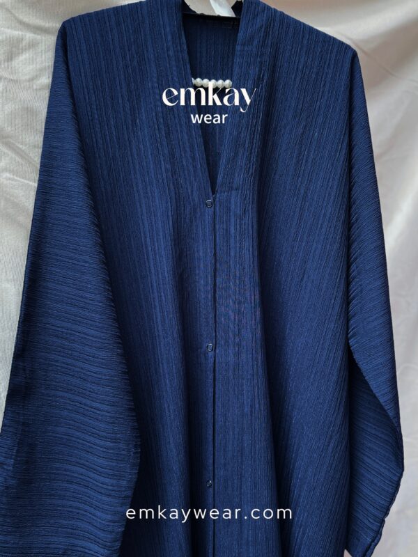 Blue Crushed Abaya - Image 2