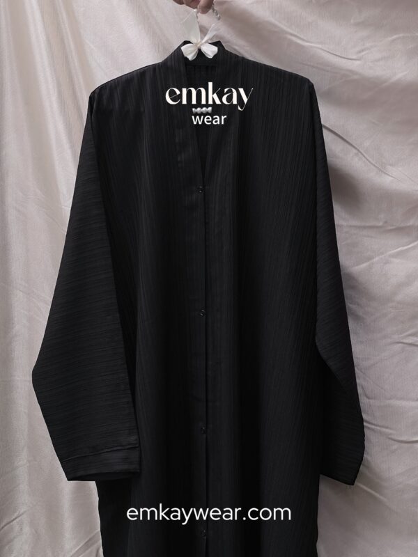 Black Crushed Abaya - Image 3