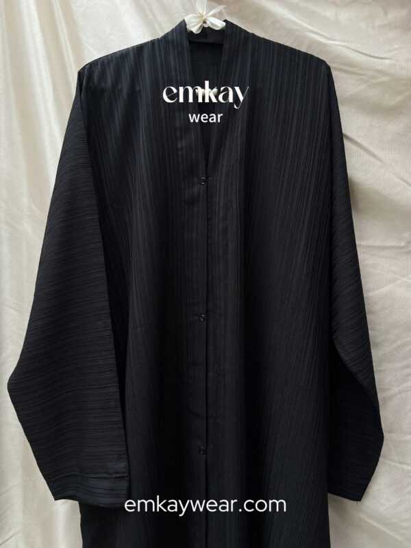 Black Crushed Abaya - Image 2