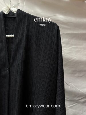Black Crushed Abaya