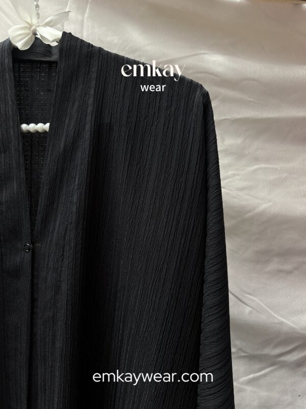 Black Crushed Abaya