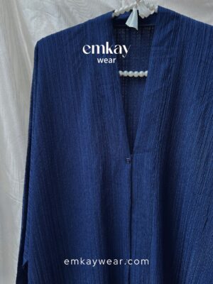 Blue Crushed Abaya