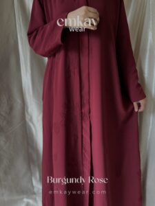 Burgundy Rose Abaya only
