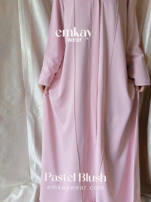 Pastel Blush Abaya with Hijab