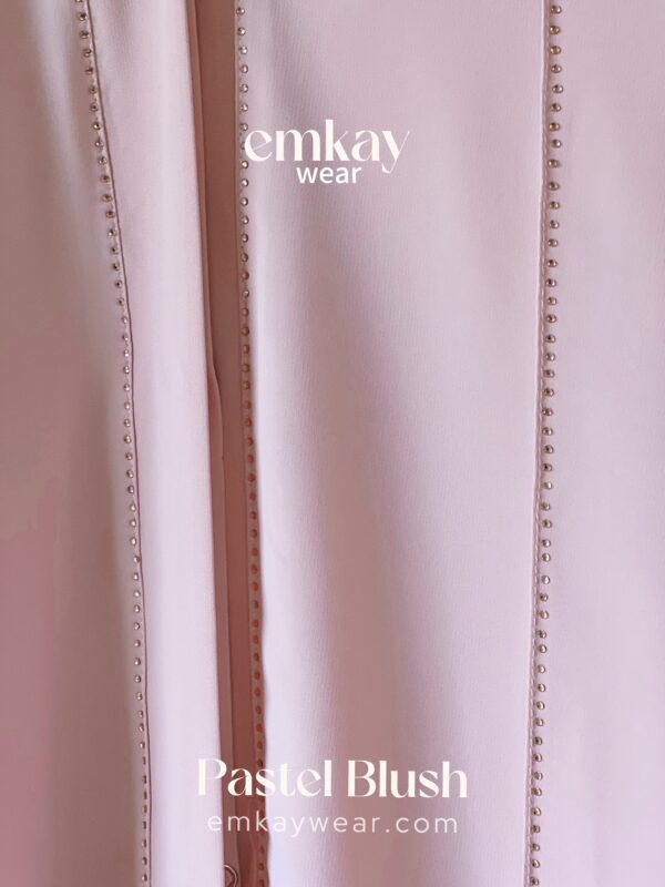Pastel Blush Abaya with Hijab - Image 9