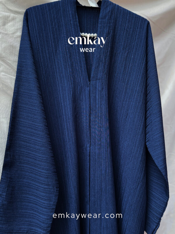 Blue Crushed Abaya