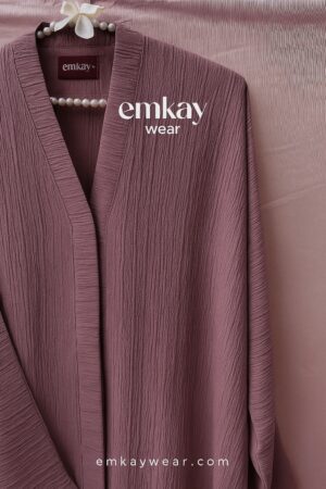 Mauve Crushed Abaya (Limited Edition)