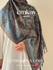 Pashmina 09 -Gray Blue