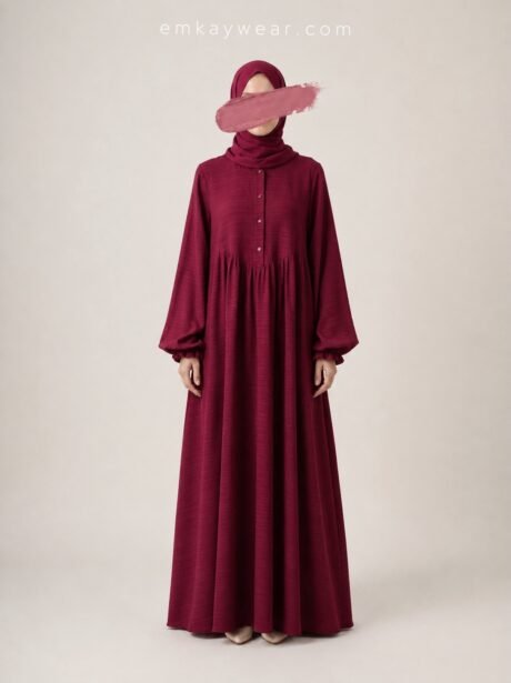 Burgundy Dream Abaya