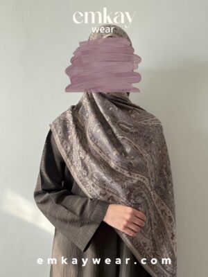 C16- Olive with Brown Pashmina