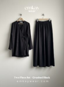 Two Piece Set - Crushed Black