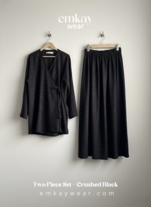 Two Piece Set - Crushed Black