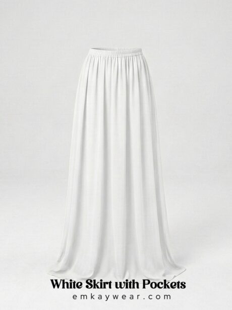 White Skirt with Pockets