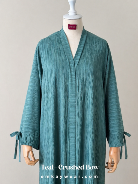 Teal- Crushed Bow