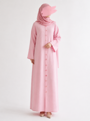 Crushed Abaya - Buttons-BTN