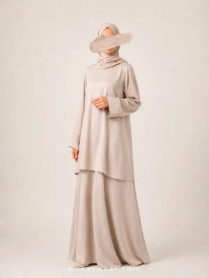 The Ease Edit - Two Piece Abaya Set-TEE