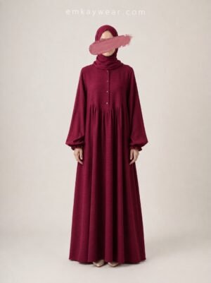 Burgundy Dream Abaya-BDA